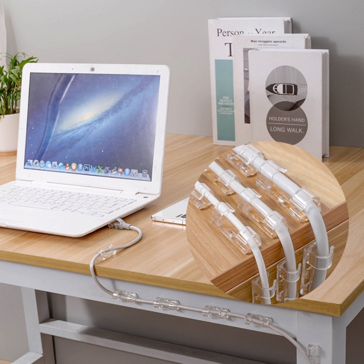 5 Sets / 100 PCS Wire Storage Retainer Nail-Free Self-Adhesive Data Cable Buckle, Size: XL for 6-10mm