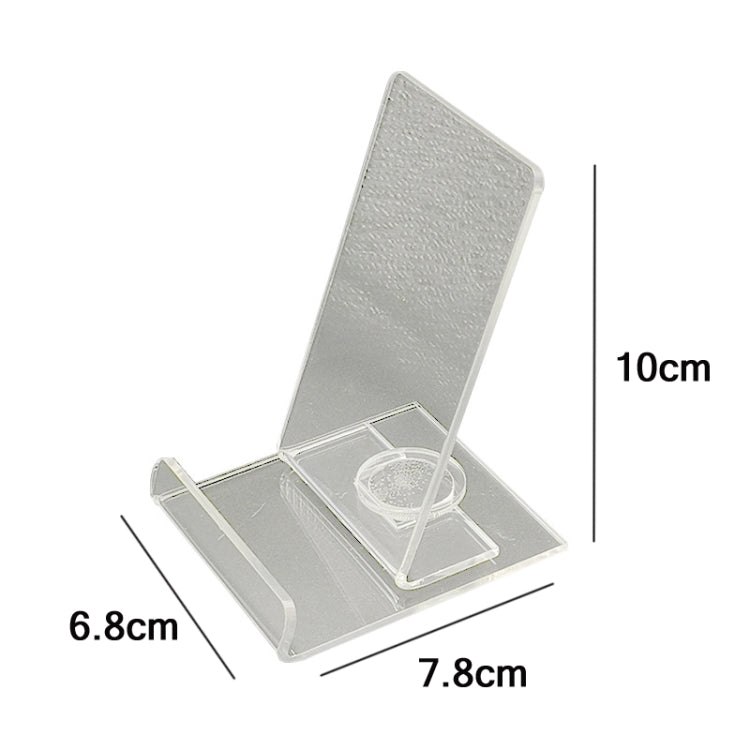 10 PCS Acrylic Transparent Rotatable Mobile Phone Display Stand(6.8x7.8x10cm)