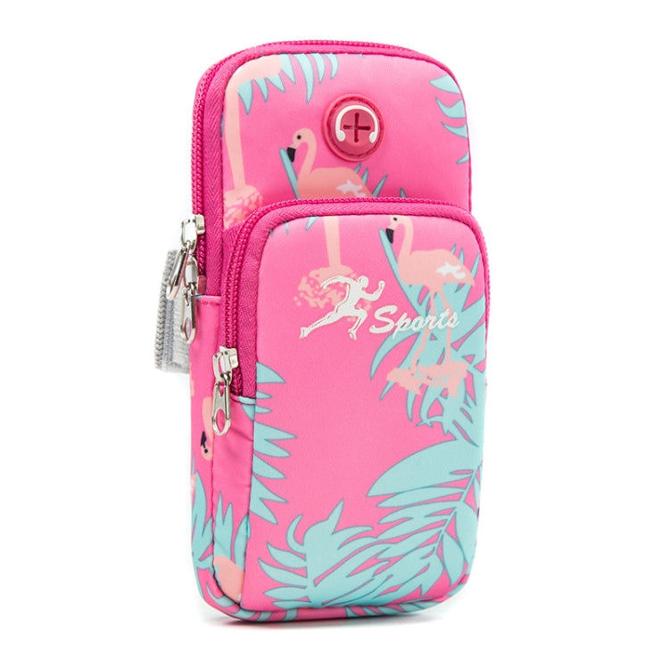 2 PCS B082 Sports Outdoor Arm Bag Mobile Phone Arm Band Running Fitness Mobile Phone Bag, Specification: Large (Rose Red)