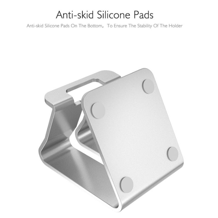 4 PCS Z1 Portable Desktop Phone Stand Lazy Tablet Stand, Colour: Aluminum Alloy(Silver)