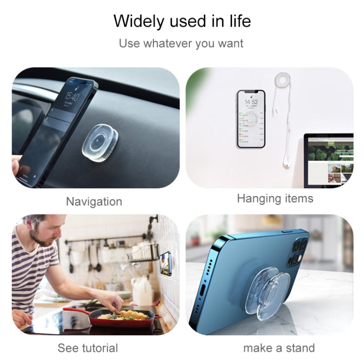 Oatsbasf 03546 Portable Data Cable Storage Bracket Sticky Lazy Bracket(Transparent)