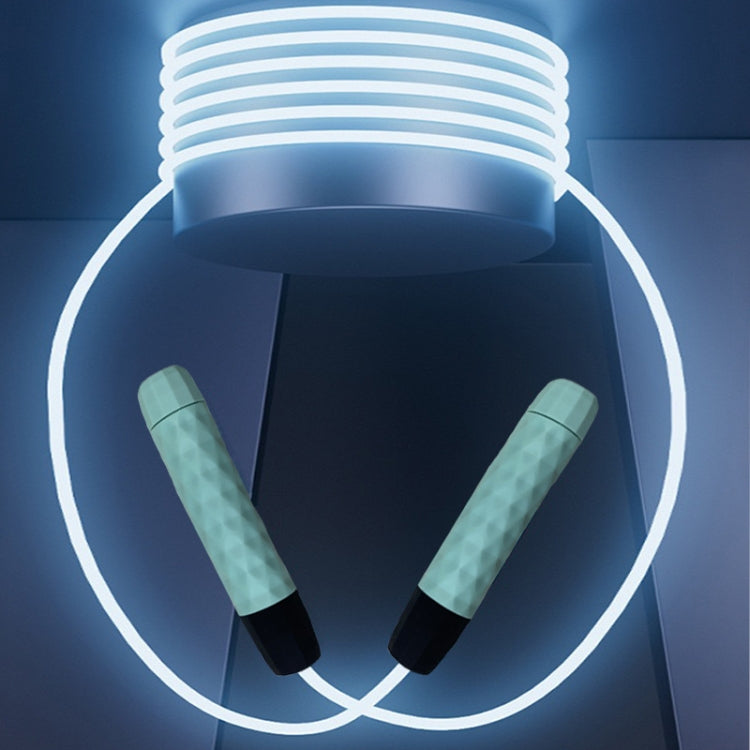 LED Transparent Optical Fiber Adjustable Jump Rope Male And Female Fitness Fluorescent Jump Rope