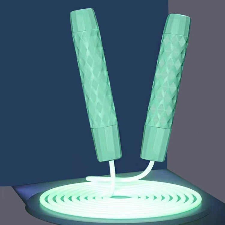 LED Transparent Optical Fiber Adjustable Jump Rope Male And Female Fitness Fluorescent Jump Rope