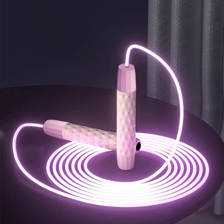 LED Transparent Optical Fiber Adjustable Jump Rope Male And Female Fitness Fluorescent Jump Rope