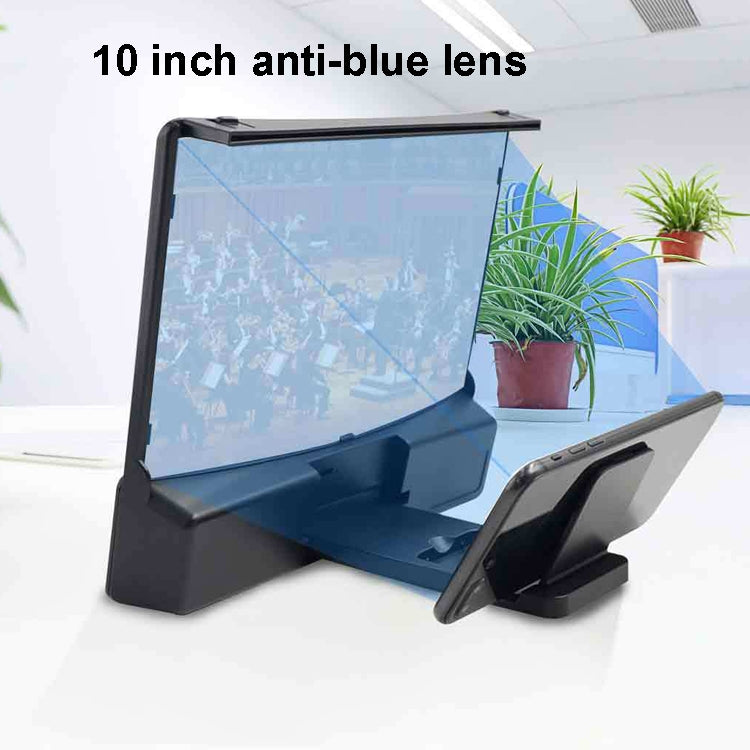 L10 10 inch Curved Screen Mobile Phone Screen Magnifier Built-In Bluetooth Speaker(Black)