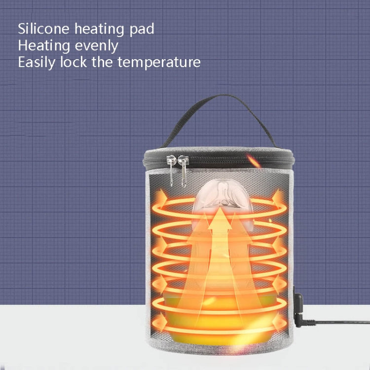 Car Outdoor Bottle Wipes Food Heating Warm Bag Temperature Adjustable Bottle Warmer (Black)