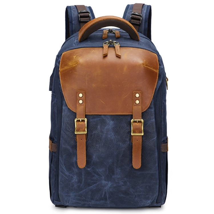K805 Waterproof Batik Canvas Camera Backpack Outdoor Liner Shoulder Photography Bag