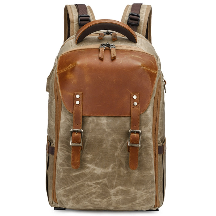 K805 Waterproof Batik Canvas Camera Backpack Outdoor Liner Shoulder Photography Bag