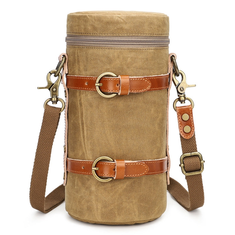 K-807 SLR Camera Storage Bag Waterproof Canvas Photography Liner Bag, Colour: L (Khaki)