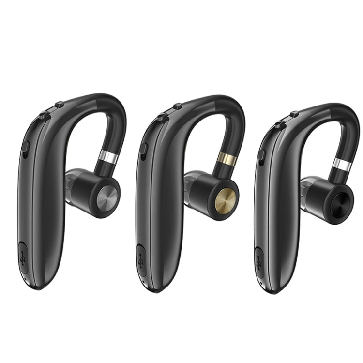 V20 Earhook Wireless Bluetooth 5.2 Earphone Long Endurance Business Vehicle Earphone(Gold+Black)