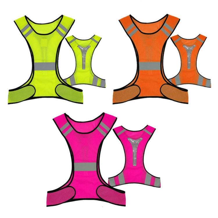 Sports Reflective Vest Night Running Outdoor Reflective Clothing Traffic Safety Reflective Vest,Style: With Led