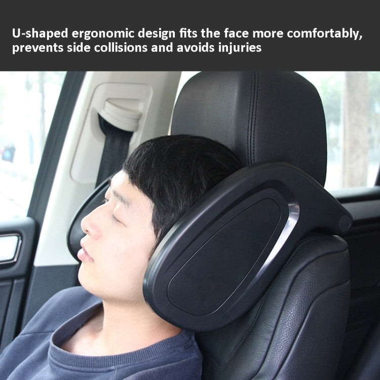 Car Side Sleeping Headrest Adjustable Car Neck Pillow(Black)