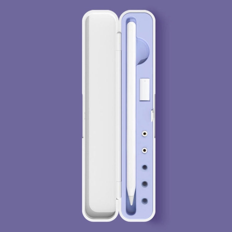 Silicone Stylus Protection Storage Box Box For Apple Pencil 1 / 2 , Specification: 8mm (Clove Purple)
