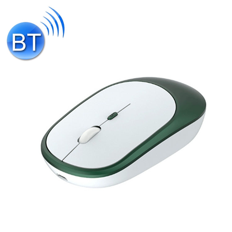 M030 4 Keys 1600DPI Laptop Office Mute Mouse, Style: Bluetooth (Ink Green)