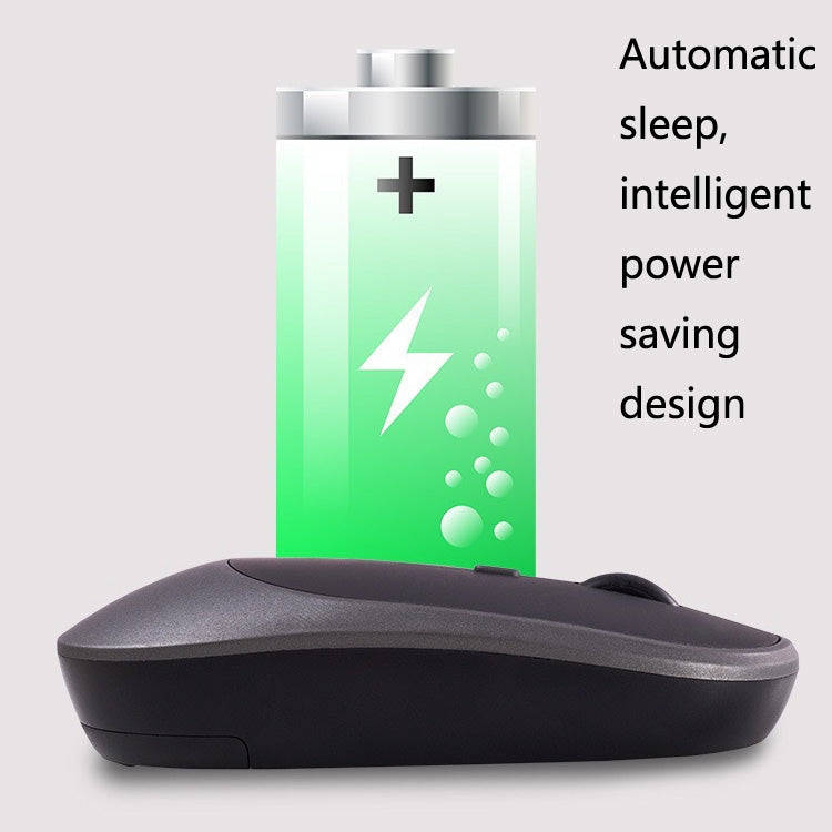 M030 4 Keys 1600DPI Laptop Office Mute Mouse, Style: Double Mode (Black)