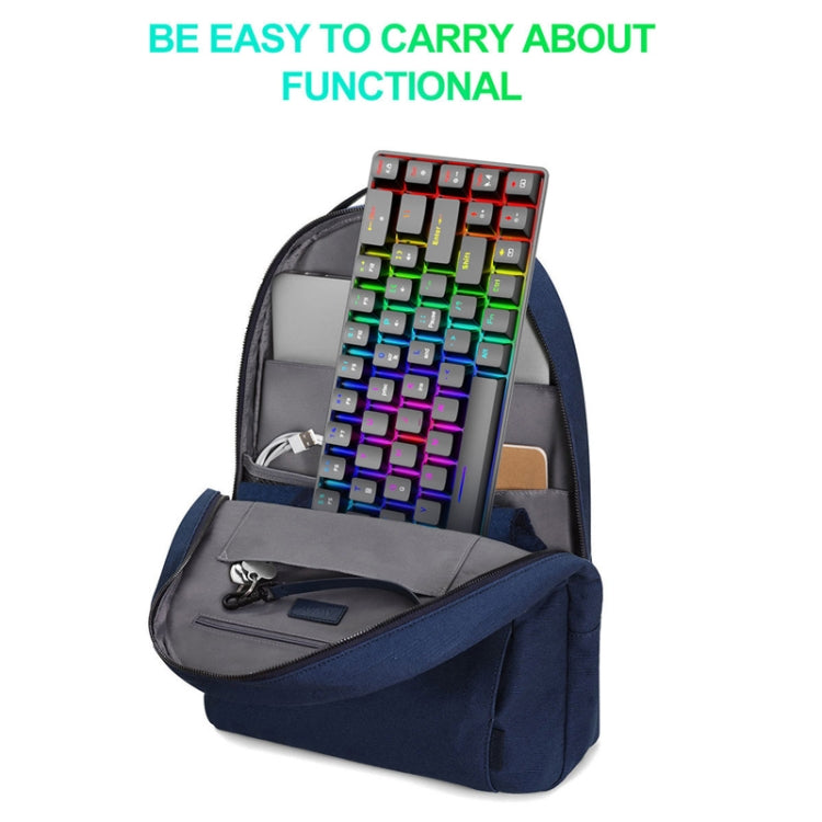 T8 68 Keys Mechanical Gaming Keyboard RGB Backlit Wired Keyboard, Cable Length:1.6m