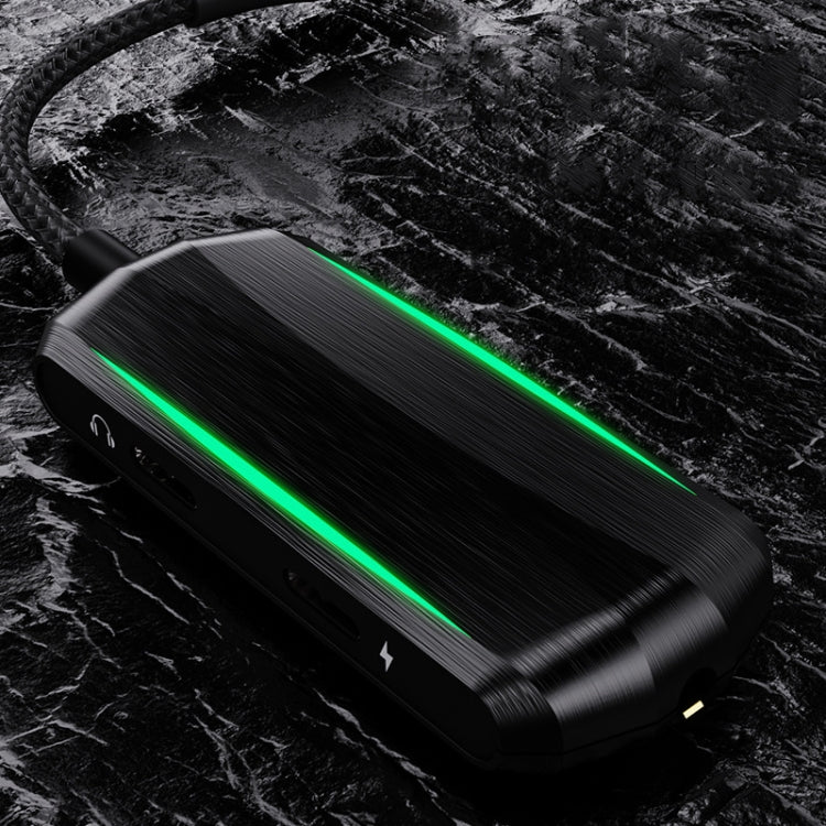 BY203 3 In 1 USB-C / Type-C Male To 3.5mm + PD 60W Female Charging & Digital Audio Adapter with RGB Light(Black)