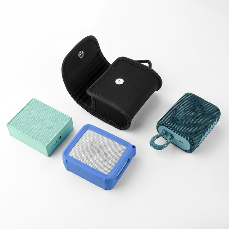 For JBL Go2 / 3 Speaker Bag Magnetic Buckle EVA Storage Box Storage Bag(Black)