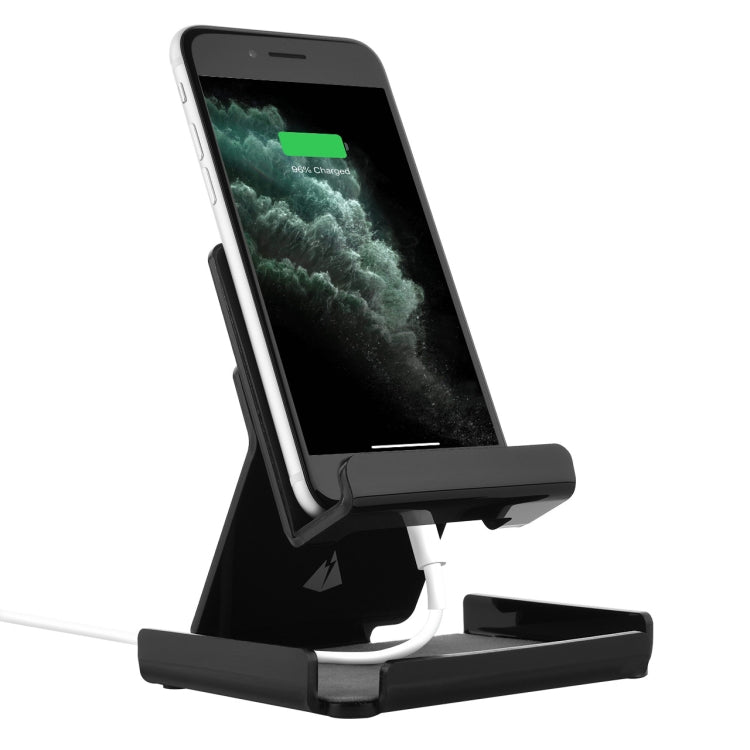 Acrylic Phone Storage Bracket Tablet Desktop Charging Base(Black)
