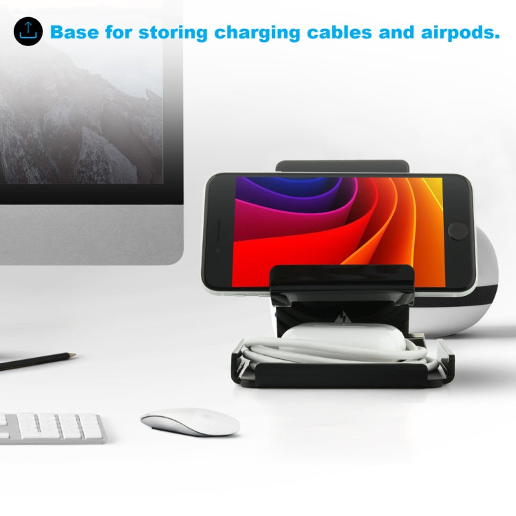 Acrylic Phone Storage Bracket Tablet Desktop Charging Base(Black)