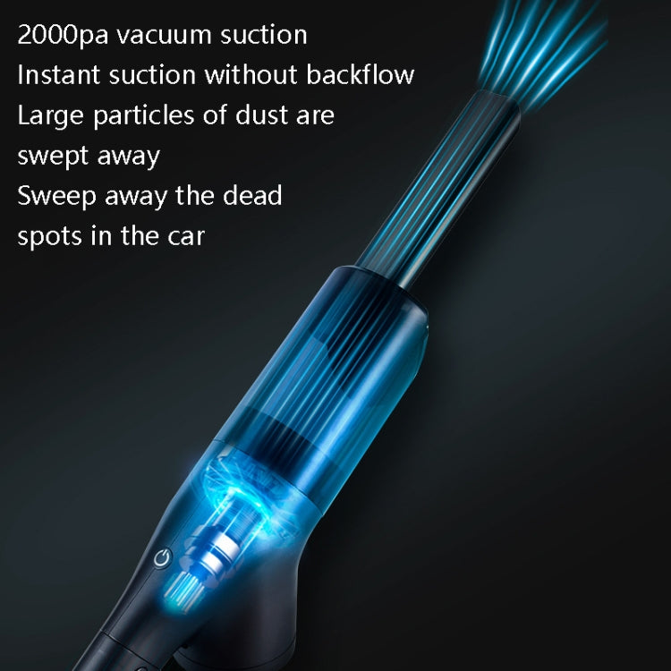 MD034 Car Vacuum Cleaner Wireless High Power Strong Suction Small Vacuum Cleaner(Grey)