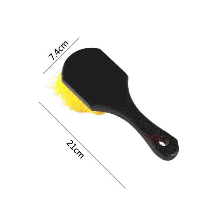 Automobile Tires Multifunctional Short-Handled Cleaning Long-Bristle Brush(Yellow)