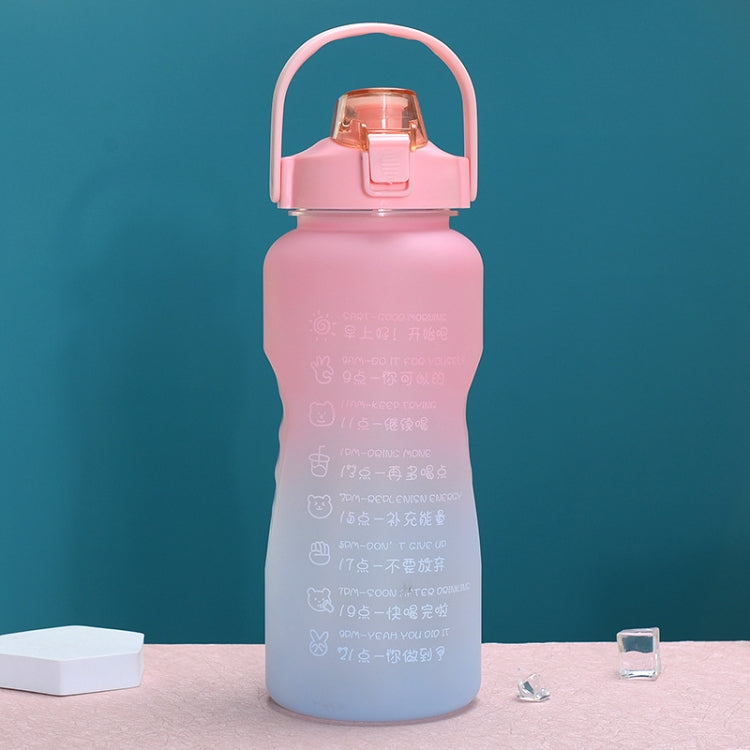2L Large-Capacity Sports Water Cup Outdoor Drop-Proof Portable Straw Water Bottle