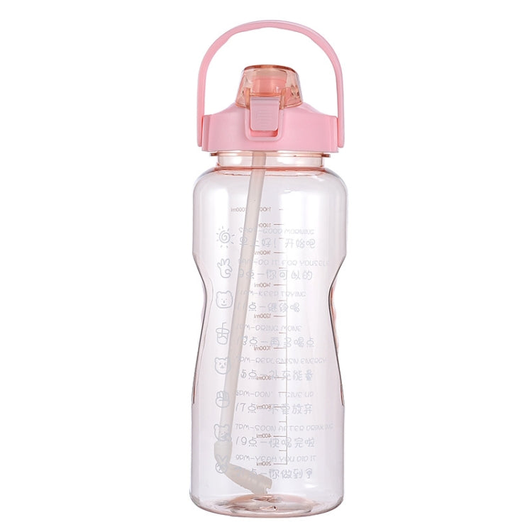 2L Large-Capacity Sports Water Cup Outdoor Drop-Proof Portable Straw Water Bottle