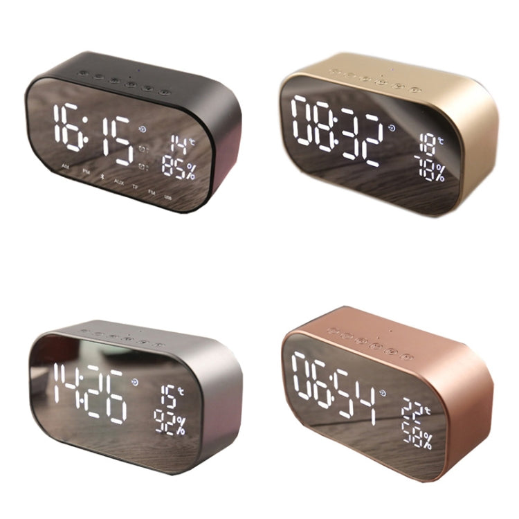 S2 Desktop Alarm Block Bluetooth Speaker Home Mirror Audio Support FM / TF Card