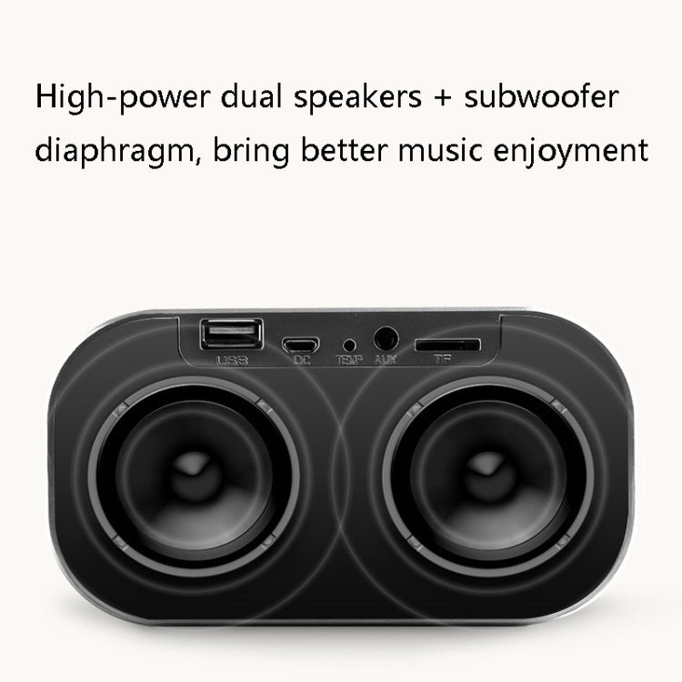 S2 Desktop Alarm Block Bluetooth Speaker Home Mirror Audio Support FM / TF Card