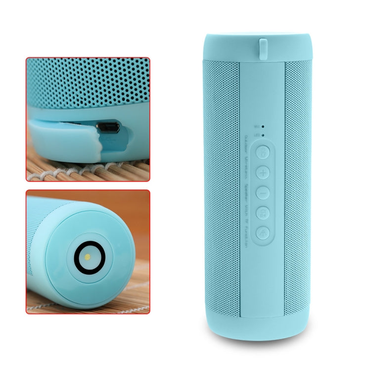 T2 Car Cylindrical Small Speaker with Flashlight Desktop Bluetooth 4.0 Wireless Speaker