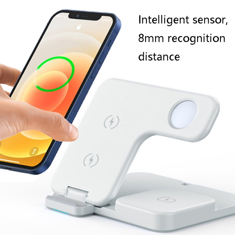 W10 3 in 1 15W Max Portable Folding Wireless Charger For Mobile Phones & iWatch & AirPods