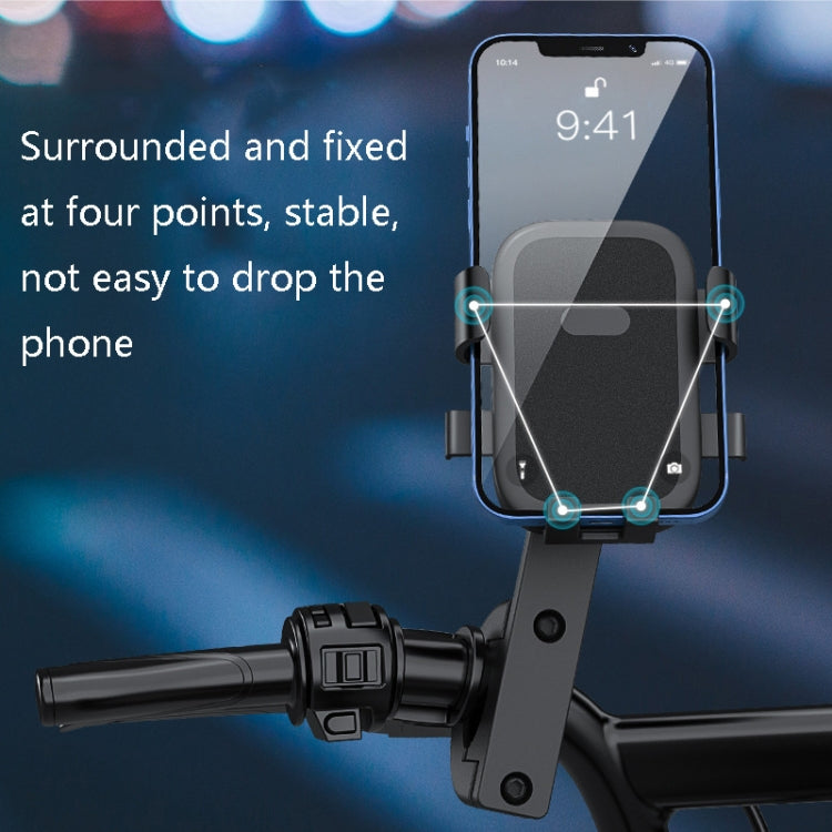 Q1 Motorcycle Mobile Phone Holder Metal Rearview Mirror Bicycle Bracket(Handlebar)