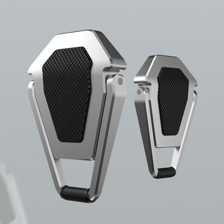 Metal Foldable Heightening Back Sticker Laptop Cooling Bracket(Silver + Black)