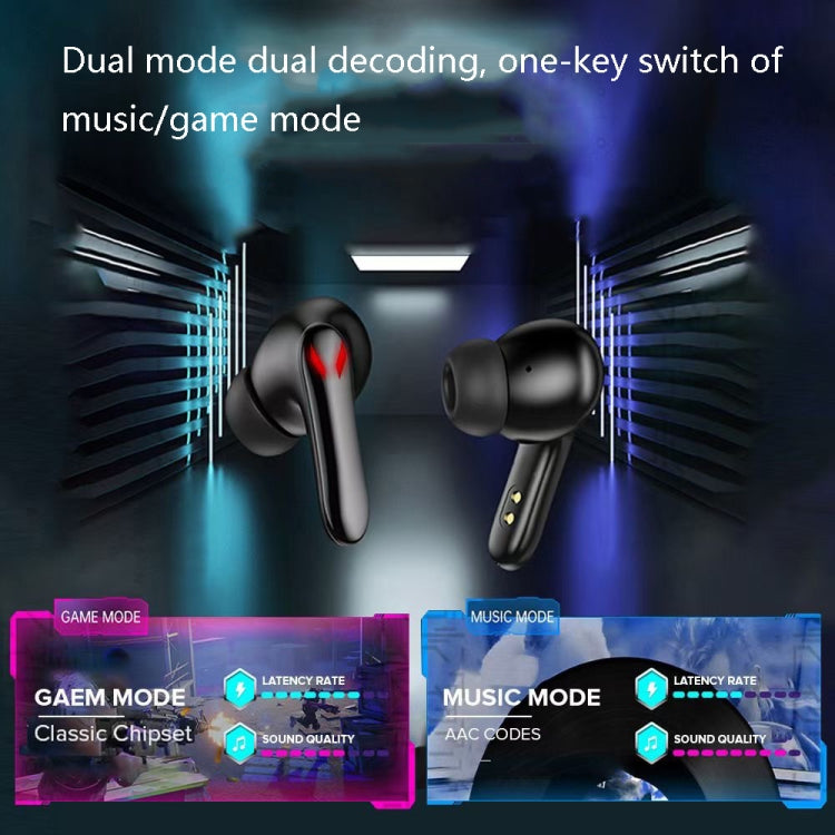 S12 TWS In-Ear Wireless Bluetooth Low Delay Noise Cancelling Game Earphone