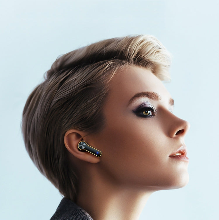 H7 TWS Metal Charging Box Digital Display Wireless Bluetooth Stereo Earphone(White)