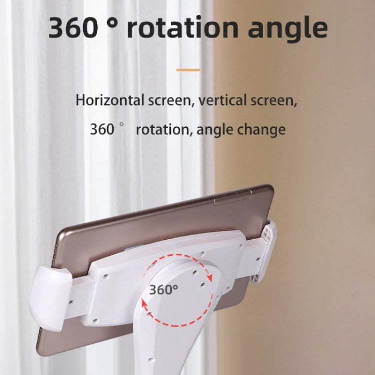 Online Learning Desktop Folding Stand Suitable For 7-15 inch Mobile Phone/Tablet(White Gray)