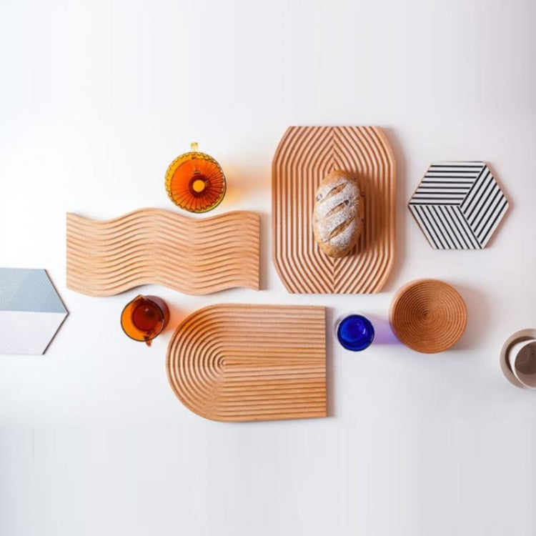 Small Circle Wooden Tray Photography Shooting Props