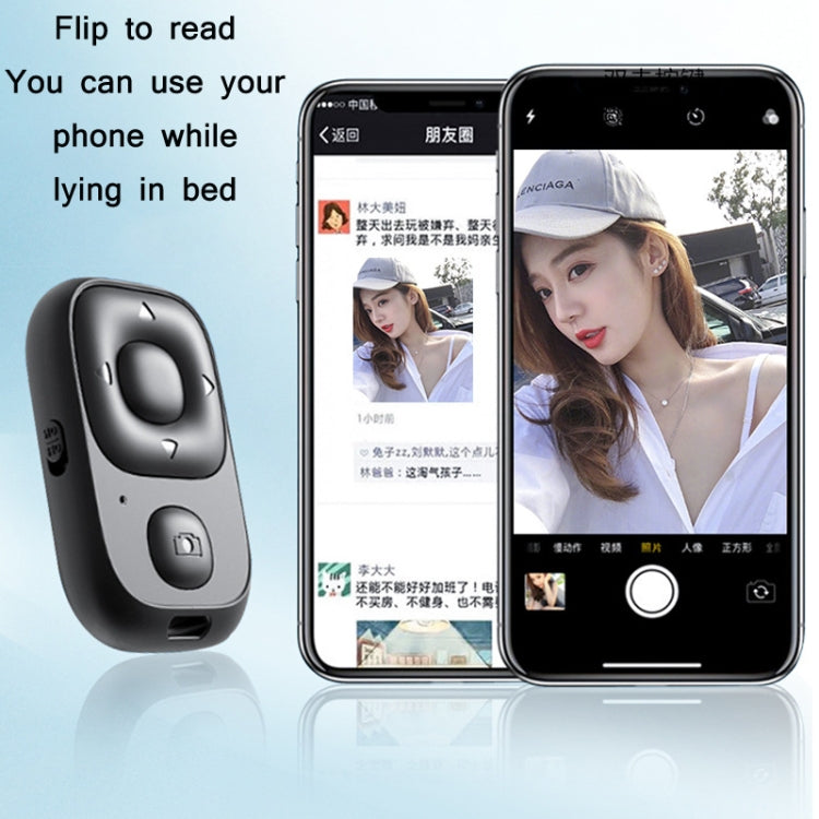 CDY001 Multifunctional USB Rechargeable Bluetooth Selfie Remote Control(Black)