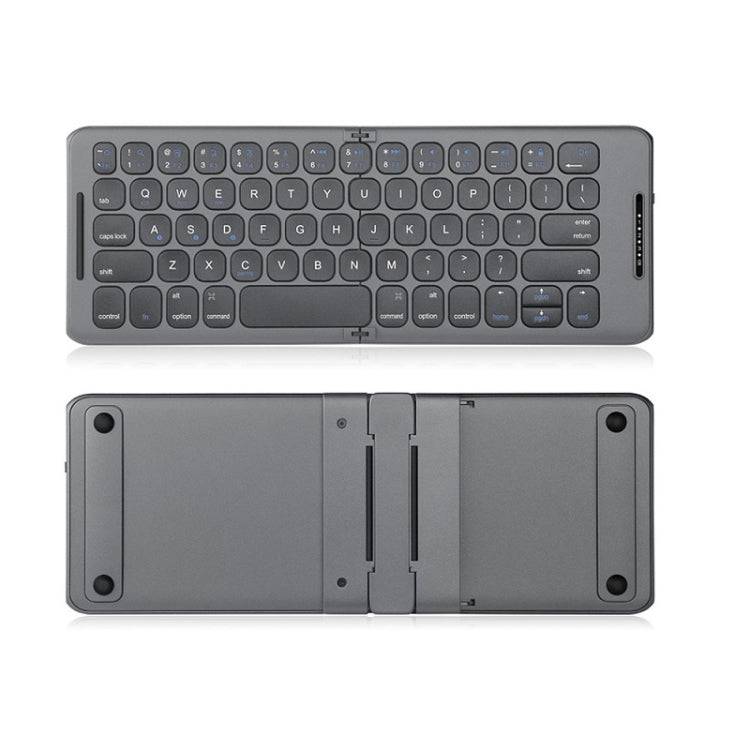 B088 65 Keys Portable Folding Bluetooth Keyboard(Pearley Gray)