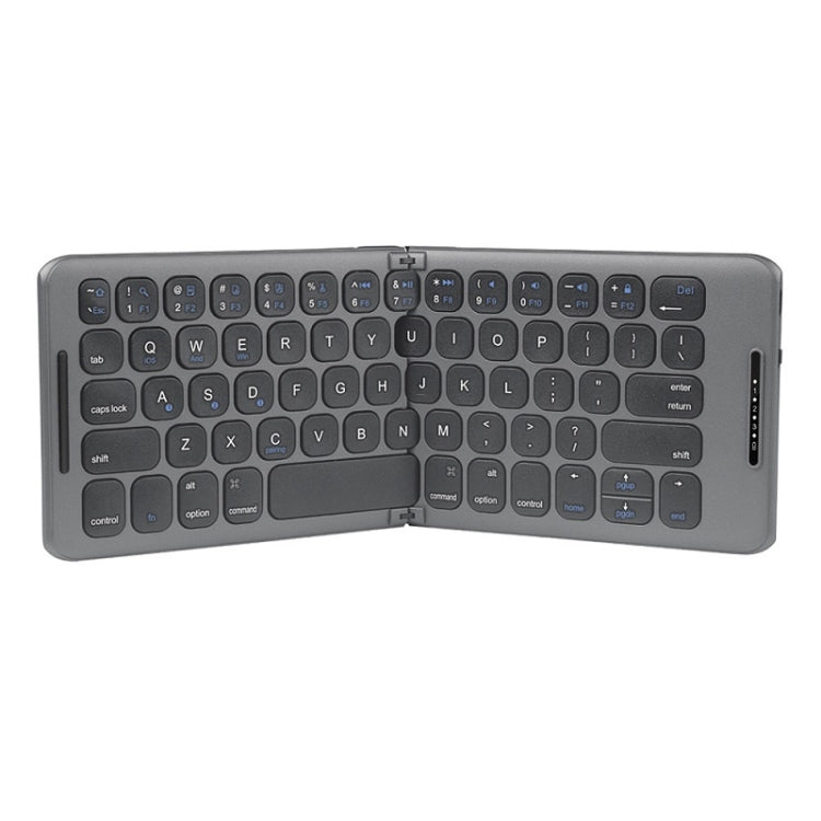 B088 65 Keys Portable Folding Bluetooth Keyboard(Pearley Gray)