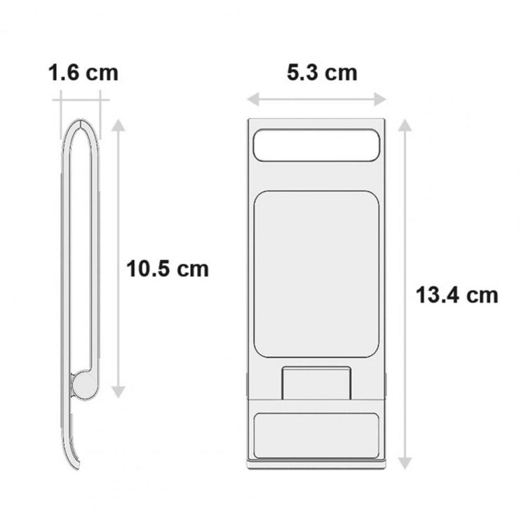 2 PCS P19S Mobile Phone Tablet Stand Plastic Folding Stand