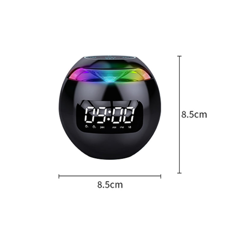 ZXL-G90 Portable Colorful Ball Bluetooth Speaker, Style: Clock Version (White)