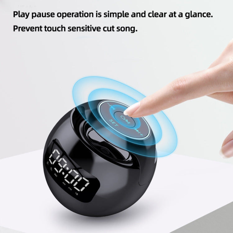 ZXL-G90 Portable Colorful Ball Bluetooth Speaker, Style: Clock Version (White)