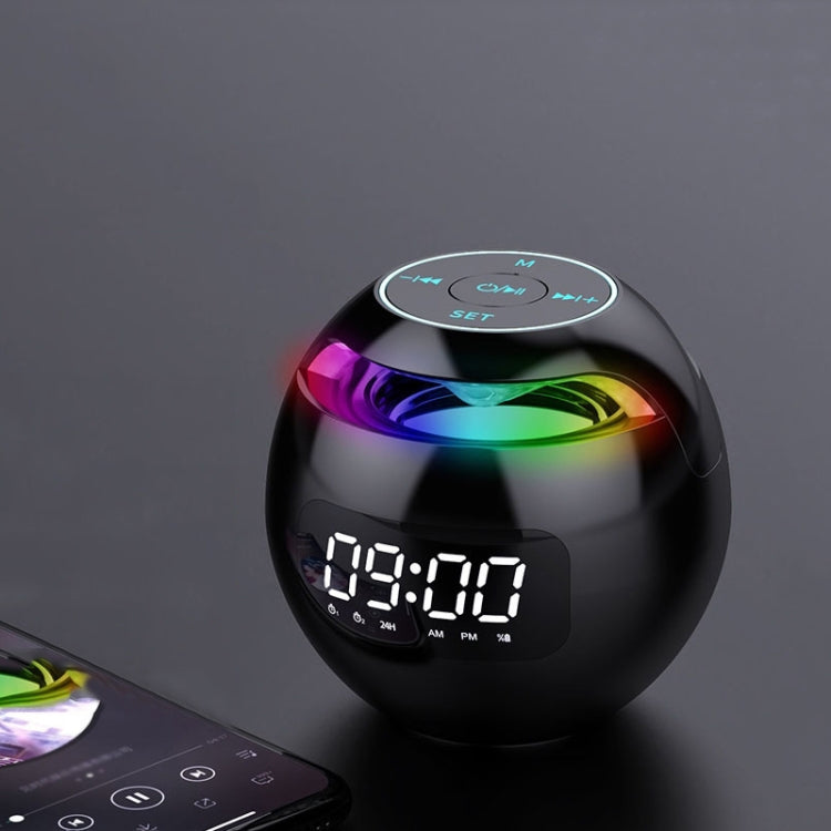 ZXL-G90 Portable Colorful Ball Bluetooth Speaker, Style: AI Voice Version (Black)