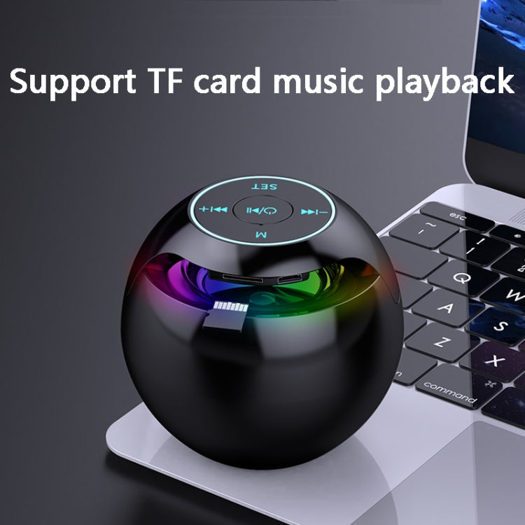 ZXL-G90 Portable Colorful Ball Bluetooth Speaker, Style: AI Voice Version (Black)
