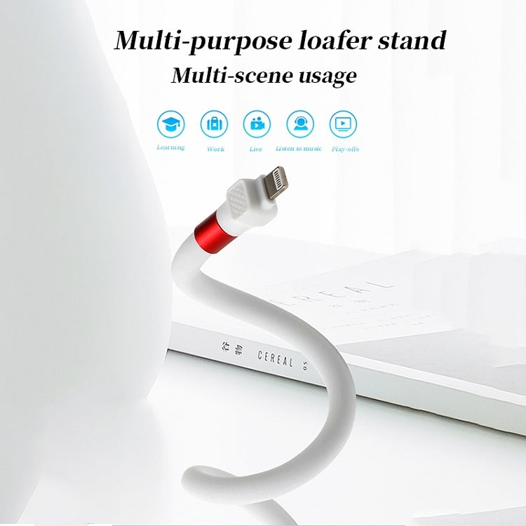 Desktop Lazy Mobile Phone Holder Fast Charging Data Cable, Model: USB to Type-C(White)