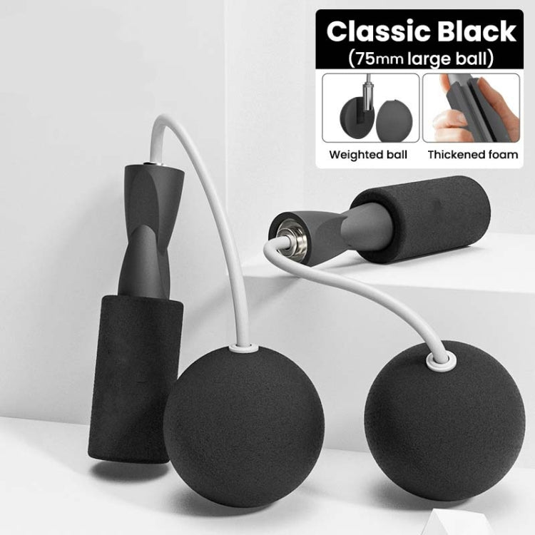 2 PCS Dual-use PVC Skipping Rope For Adults And Children, Style: 75 mm (Black)