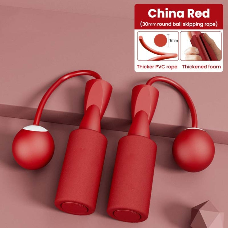 2 PCS Dual-use PVC Skipping Rope For Adults And Children, Style: 30 mm (Red)