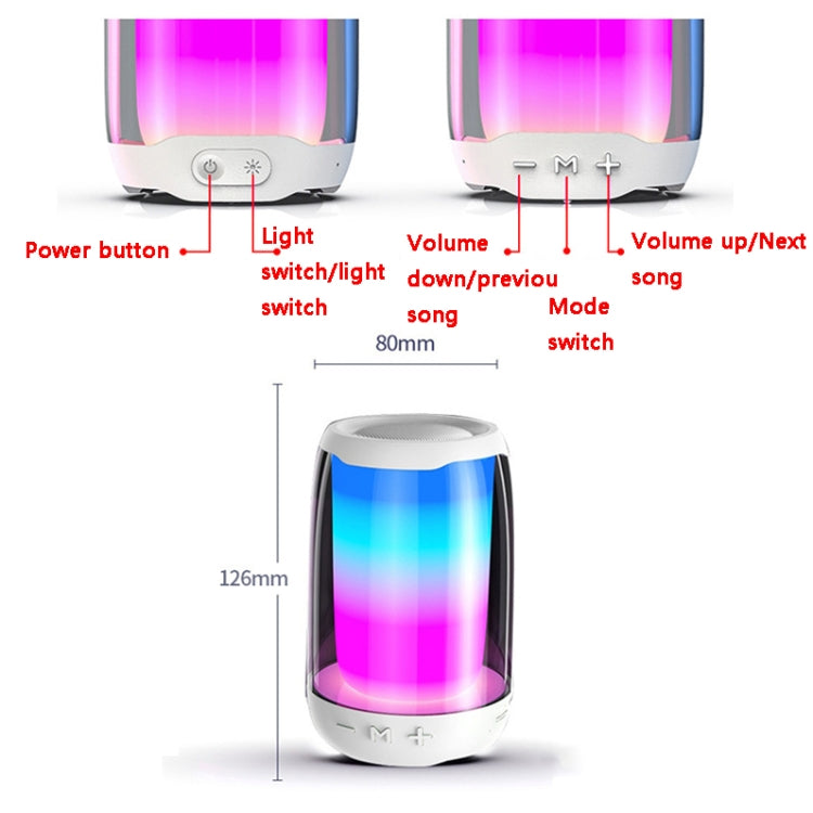 ZXL-K51 TWS Colorful LED Wireless Bluetooth Speaker